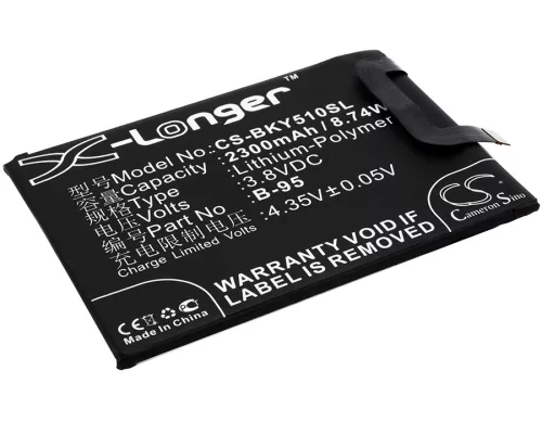 VIVO BK-B-95 helyettesítő mobiltelefon akkumulátor (Li-Polymer, 3.8V, 2300mAh / 8.74Wh) - Utángyártott