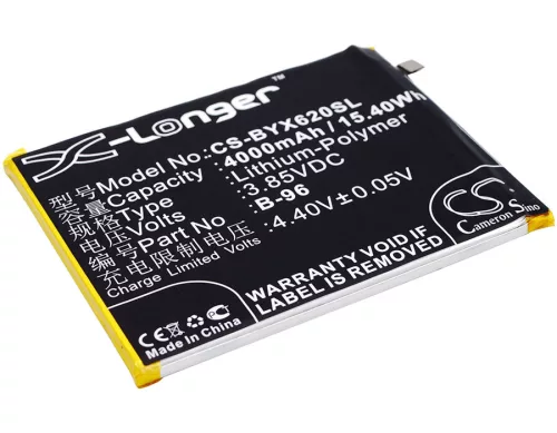 BBK BK-B-96 helyettesítő mobiltelefon akkumulátor (Li-Polymer, 3.85V, 4000mAh / 15.40Wh) - Utángyártott
