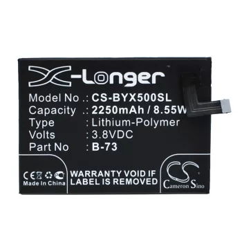   BBK B-73 helyettesítő mobiltelefon akkumulátor (Li-Polymer, 3.8V, 2250mAh / 8.55Wh) - Utángyártott