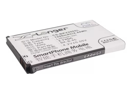 BBK BK-B-45 helyettesítő mobiltelefon akkumulátor (Li-ion, 3.7V, 1200mAh / 4.44Wh) - Utángyártott