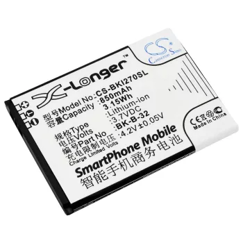   BBK BK-B-32A helyettesítő mobiltelefon akkumulátor (Li-ion, 3.7V, 850mAH / 3.15Wh) - Utángyártott