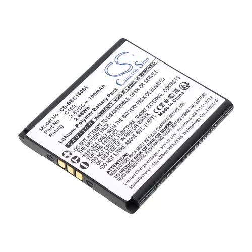 Bea-fon C160 helyettesítő mobiltelefon akkumulátor (Li-Polymer, 3.8V, 700mAh / 2.66Wh) - Utángyártott