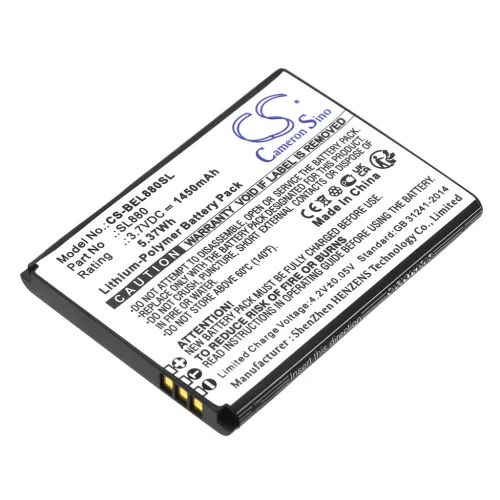 Bea-fon SL880 helyettesítő mobiltelefon akkumulátor (Li-Polymer, 3.7V, 1450mAh / 5.37Wh) - Utángyártott