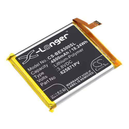 Bea-fon 625871PV helyettesítő mobiltelefon akkumulátor (Li-Polymer, 3.8V, 4800mAh / 18.24Wh) - Utángyártott