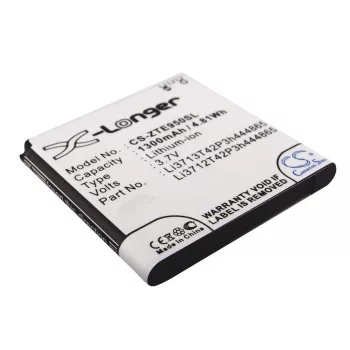   ZTE Li3713T42P3h444865 helyettesítő mobiltelefon akkumulátor (Li-ion, 3.7V, 1300mAh / 4.81Wh) - Utángyártott