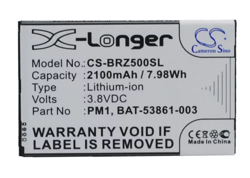 Blackberry PM1 helyettesítő mobiltelefon akkumulátor (Li-ion, 3.8V, 2100mAh / 7.98Wh) - Utángyártott