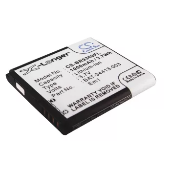   Blackberry EM1 helyettesítő mobiltelefon akkumulátor (Li-ion, 3.7V, 1000mAh / 3.7Wh) - Utángyártott