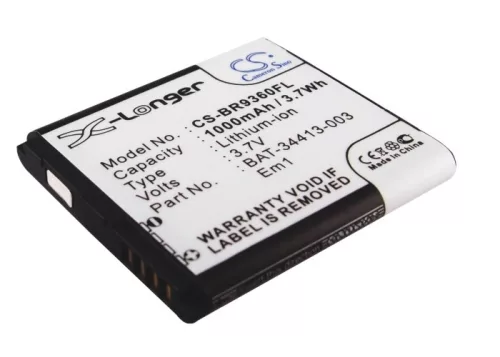 Blackberry EM1 helyettesítő mobiltelefon akkumulátor (Li-ion, 3.7V, 1000mAh / 3.7Wh) - Utángyártott