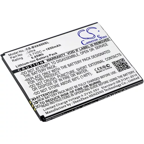 Blackview Ultra helyettesítő mobiltelefon akkumulátor (Li-ion, 3.7V, 1850mAh / 6.85Wh) - Utángyártott