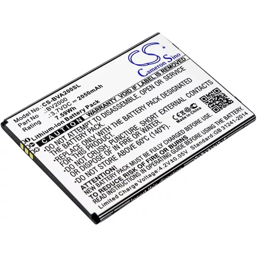 Blackview BV2000 helyettesítő mobiltelefon akkumulátor (Li-ion, 3.7V, 2050mAh / 7.59Wh) - Utángyártott