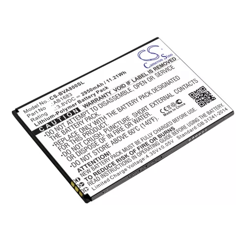 Blackview AB1683 helyettesítő mobiltelefon akkumulátor (Li-Polymer, 3.8V, 2950mAh / 11.21Wh) - Utángyártott