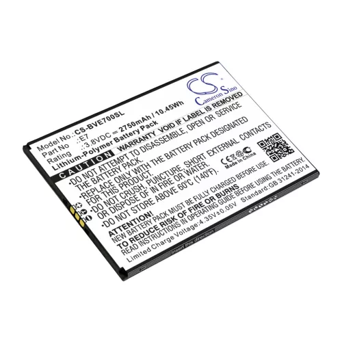 Blackview E7 helyettesítő mobiltelefon akkumulátor (Li-Polymer, 3.8V, 2750mAh / 10.45Wh) - Utángyártott