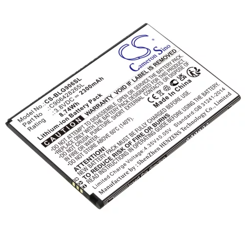 BLU C906428265L helyettesítő mobiltelefon akkumulátor (Li-ion, 3.8V, 2300mAh / 8.74Wh) - Utángyártott