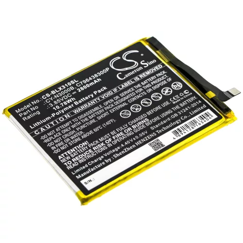 BLU CY-N3000B helyettesítő mobiltelefon akkumulátor (Li-Polymer, 3.85V, 2800mAh / 10.78Wh) - Utángyártott