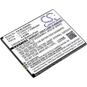   BLU C755843220L helyettesítő mobiltelefon akkumulátor (Li-ion, 3.7V, 1300mAh / 4.81Wh) - Utángyártott