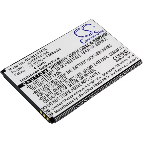BLU C705804180L helyettesítő mobiltelefon akkumulátor (Li-ion, 3.7V, 1200mAh / 4.44Wh) - Utángyártott