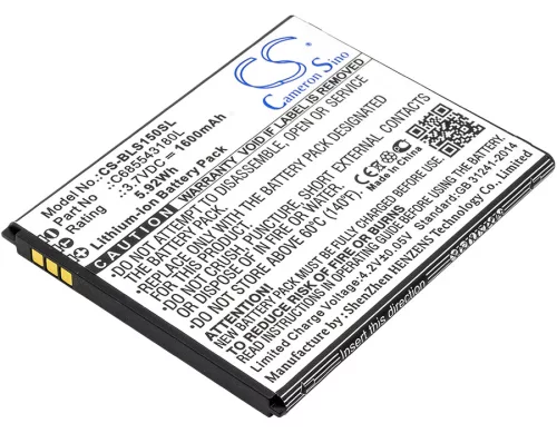 BLU C685543180L helyettesítő mobiltelefon akkumulátor (Li-ion, 3.7V, 1600mAh / 5.92Wh) - Utángyártott
