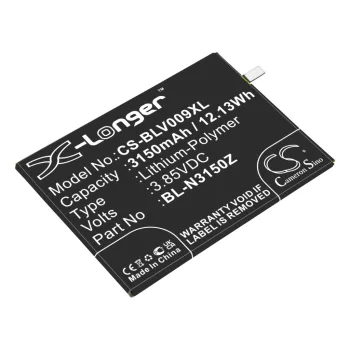   BLU BL-N3150Z helyettesítő mobiltelefon akkumulátor (Li-Polymer, 3.85V, 3150mAh / 12.13Wh) - Utángyártott
