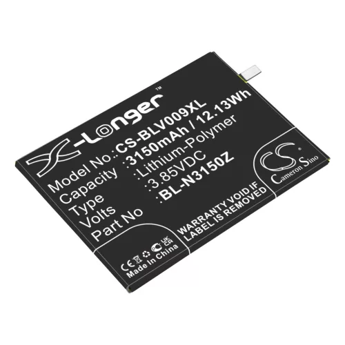BLU BL-N3150Z helyettesítő mobiltelefon akkumulátor (Li-Polymer, 3.85V, 3150mAh / 12.13Wh) - Utángyártott