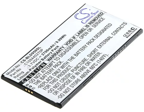 BLU C105440270P helyettesítő mobiltelefon akkumulátor (Li-Polymer, 3.7V, 2700mAh / 9.99Wh) - Utángyártott