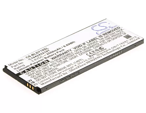 BLU C104243210T helyettesítő mobiltelefon akkumulátor (Li-Polymer, 3.8V, 2550mAh / 9.69Wh) - Utángyártott