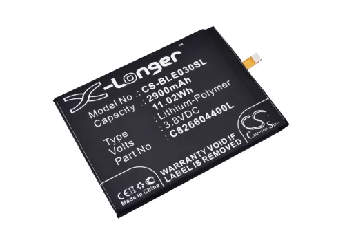 BLU C826604400L helyettesítő mobiltelefon akkumulátor (Li-Polymer, 3.8V, 2900mAh / 11.02Wh) - Utángyártott
