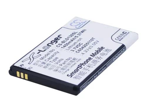 BLU C654205110T helyettesítő mobiltelefon akkumulátor (Li-ion, 3.7V, 1450mAh / 5.37Wh) - Utángyártott