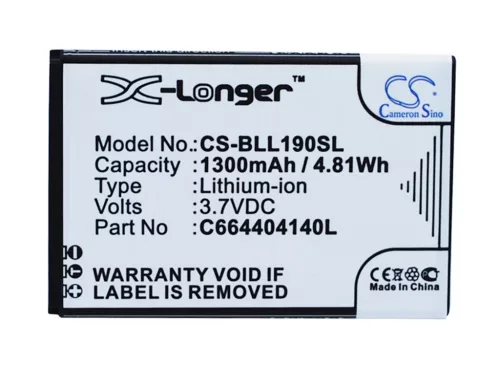 BLU C664404140T helyettesítő mobiltelefon akkumulátor (Li-ion, 3.7V, 1300mAh / 4.81Wh) - Utángyártott