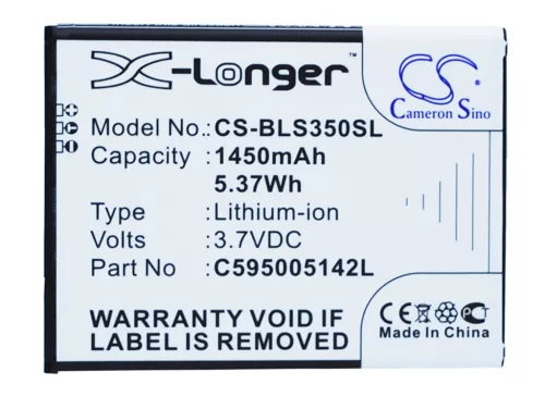 BLU C595005142L helyettesítő mobiltelefon akkumulátor (Li-ion, 3.7V, 1450mAh / 5.37Wh) - Utángyártott
