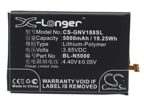 BLU Studio Energy 2 készülékhez mobiltelefon akkumulátor (Li-Polymer, 3.85V, 5000mAh / 19.25Wh) - Utángyártott