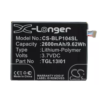   BLU TLG13I01 helyettesítő mobiltelefon akkumulátor (Li-Polymer, 3.7V, 2600mAh / 9.62Wh) - Utángyártott