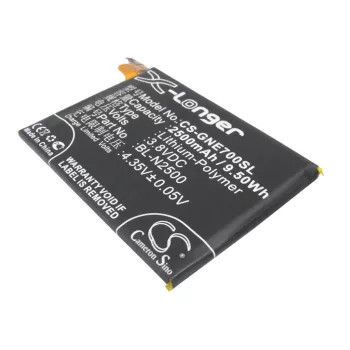   BLU P0010UU készülékhez mobiltelefon akkumulátor (Li-Polymer, 3.8V, 2500mAh / 9.50Wh) - Utángyártott