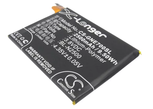 BLU P0010UU készülékhez mobiltelefon akkumulátor (Li-Polymer, 3.8V, 2500mAh / 9.50Wh) - Utángyártott