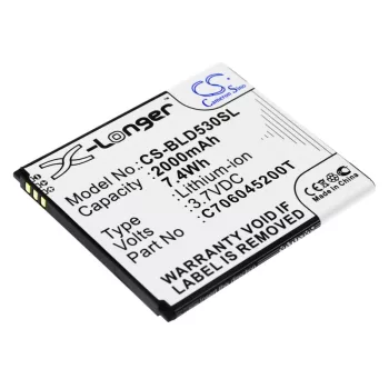   BLU C706045200T helyettesítő mobiltelefon akkumulátor (Li-ion, 3.7V, 2000mAh / 7.40Wh) - Utángyártott