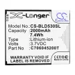 BLU C706045200T helyettesítő mobiltelefon akkumulátor (Li-ion, 3.7V, 2000mAh / 7.40Wh) - Utángyártott