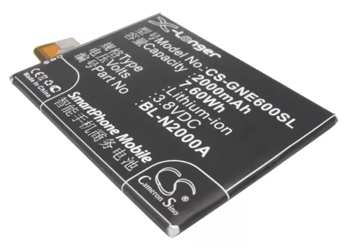 BLU Life Pure készülékhez mobiltelefon akkumulátor (Li-Polymer, 3.8V, 2000mAh / 7.60Wh) - Utángyártott