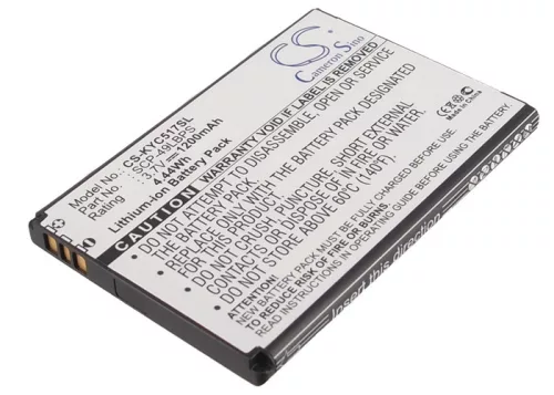 Kyocera SCP-49LBPS helyettesítő mobiltelefon akkumulátor (Li-ion, 3.7V, 1200mAh / 4.44Wh) - Utángyártott