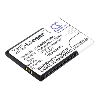   Brondi 1ICP6/34/55 helyettesítő mobiltelefon akkumulátor (Li-Polymer, 3.7V, 1000mAh / 3.70Wh) - Utángyártott