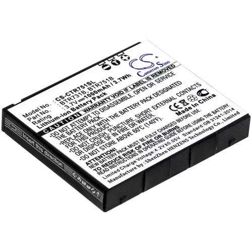 Casio BTR751B helyettesítő mobiltelefon akkumulátor (Li-ion, 3.7V, 1000mAh / 3.70Wh) - Utángyártott