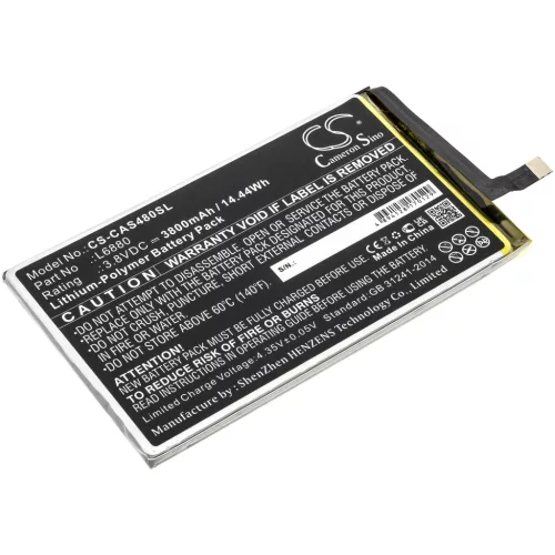 CATERPILLAR L6880 helyettesítő mobiltelefon akkumulátor (Li-Polymer, 3.8V, 3800mAh / 14.44Wh) - Utángyártott