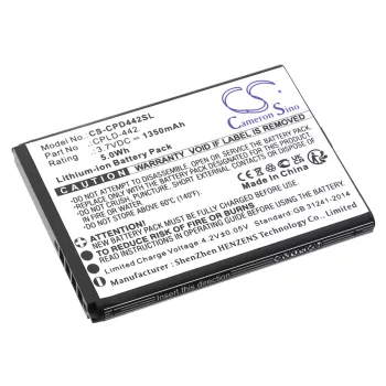   Coolpad CPLD-442 helyettesítő mobiltelefon akkumulátor (Li-ion, 3.7V, 1350mAh / 5.0Wh) - Utángyártott