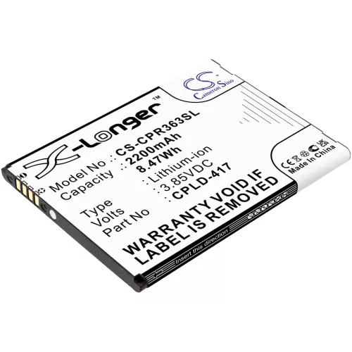 Coolpad CPLD-417 helyettesítő mobiltelefon akkumulátor (Li-ion, 3.85V, 2200mAh / 8.47Wh) - Utángyártott