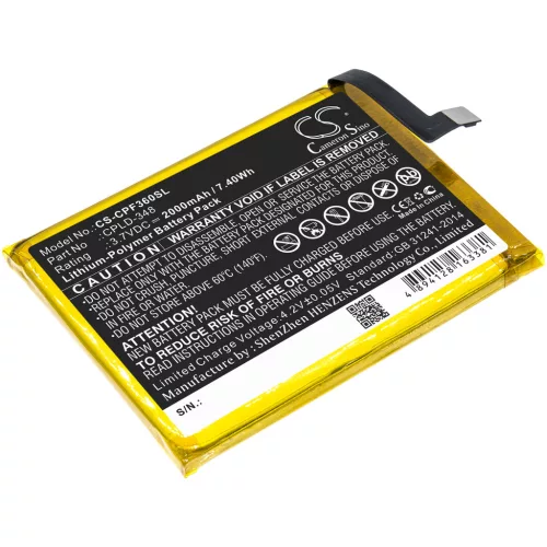 Coolpad CPLD-348 helyettesítő mobiltelefon akkumulátor (Li-Polymer, 3.7V, 2000mAh / 7.40Wh) - Utángyártott