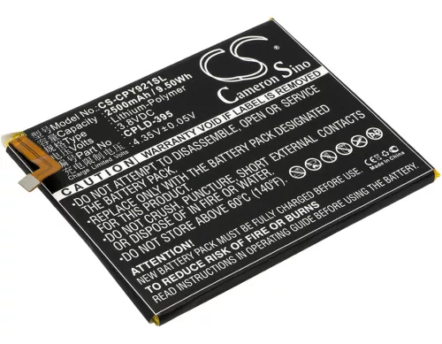Coolpad CPLD-395 helyettesítő mobiltelefon akkumulátor (Li-Polymer, 3.8V, 2500mAh / 9.50Wh) - Utángyártott