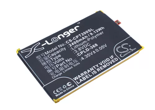 Coolpad CPLD-368 helyettesítő mobiltelefon akkumulátor (Li-Polymer, 3.8V, 2400mAh / 9.12Wh) - Utángyártott