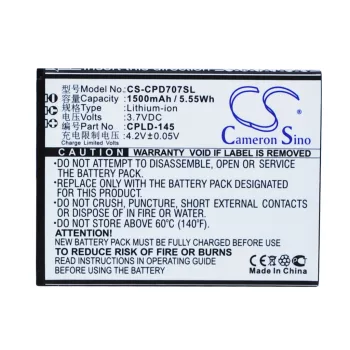   Coolpad CPLD-145 helyettesítő mobiltelefon akkumulátor (Li-ion, 3.7V, 1500mAh / 5.55Wh) - Utángyártott