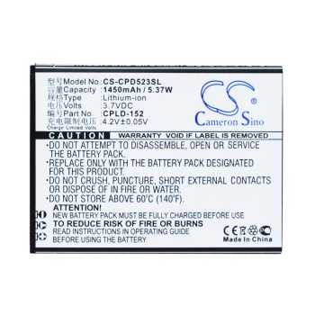   Coolpad CPLD-152 helyettesítő mobiltelefon akkumulátor (Li-ion, 3.7V, 1450mAh / 5.37Wh) - Utángyártott