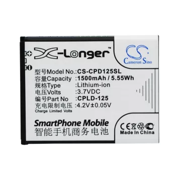   Coolpad CPLD-134 helyettesítő mobiltelefon akkumulátor (Li-ion, 3.7V, 1500mAh / 5.55Wh) - Utángyártott