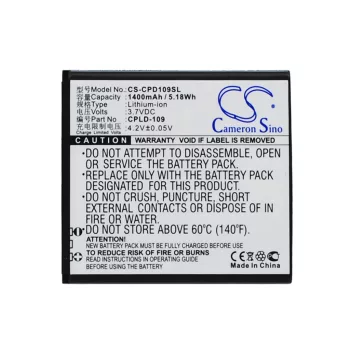   Coolpad CPLD-109 helyettesítő mobiltelefon akkumulátor (Li-ion, 3.7V, 1400mAh / 5.18Wh) - Utángyártott