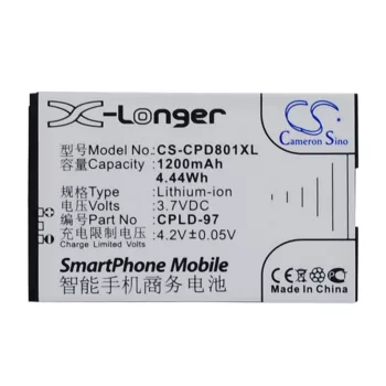   Coolpad CPLD-97 helyettesítő mobiltelefon akkumulátor (Li-ion, 3.7V, 1200mAh / 4.44Wh) - Utángyártott